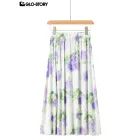 woven rayon long skirt