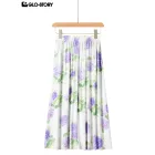 woven rayon long skirt