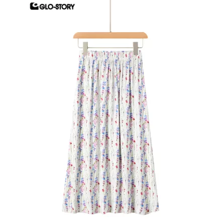 woven rayon long skirt