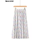 woven rayon long skirt