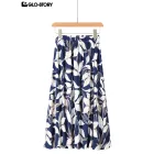 woven rayon long skirt