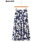 woven rayon long skirt