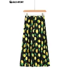 woven rayon long skirt