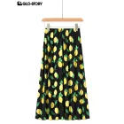 woven rayon long skirt